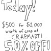 Today! 50% off crap at CrapMart! - The Anti-Social Media