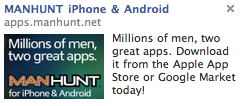 Facebook Manhunt App Ad