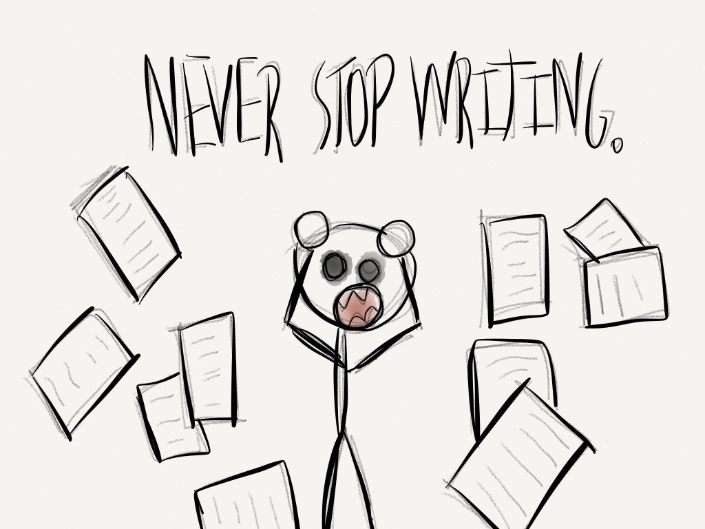 Never Stop Writing Cartoon - The Anti-Social Media
